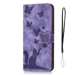 Custodia per cellulare in pelle con stampa a farfalla con gatto, For iPhone 14 Plus, For iPhone 14, For iPhone 14 Pro, For iPhone 14 Pro Max