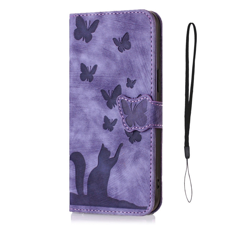 Custodia per cellulare in pelle con stampa a farfalla con gatto, For iPhone 14 Plus, For iPhone 14, For iPhone 14 Pro, For iPhone 14 Pro Max