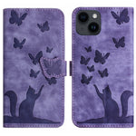 Custodia per cellulare in pelle con stampa a farfalla con gatto, For iPhone 14 Plus, For iPhone 14, For iPhone 14 Pro, For iPhone 14 Pro Max