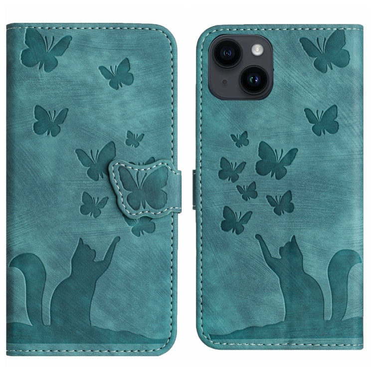 Custodia per cellulare in pelle con stampa a farfalla con gatto, For iPhone 14 Plus, For iPhone 14, For iPhone 14 Pro, For iPhone 14 Pro Max