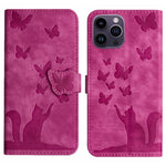 Custodia per cellulare in pelle con stampa a farfalla con gatto, For iPhone 14 Plus, For iPhone 14, For iPhone 14 Pro, For iPhone 14 Pro Max