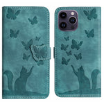 Custodia per cellulare in pelle con stampa a farfalla con gatto, For iPhone 14 Plus, For iPhone 14, For iPhone 14 Pro, For iPhone 14 Pro Max