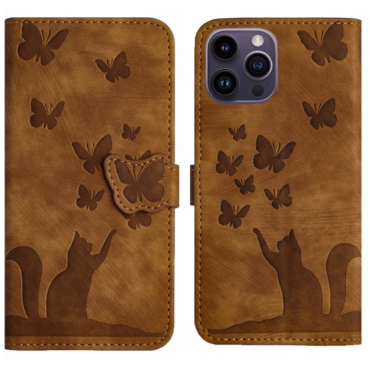 Custodia per cellulare in pelle con stampa a farfalla con gatto, For iPhone 14 Plus, For iPhone 14, For iPhone 14 Pro, For iPhone 14 Pro Max