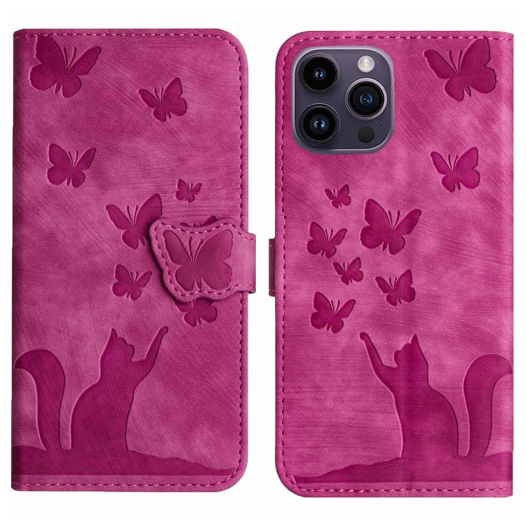 Custodia per cellulare in pelle con stampa a farfalla con gatto, For iPhone 14 Plus, For iPhone 14, For iPhone 14 Pro, For iPhone 14 Pro Max