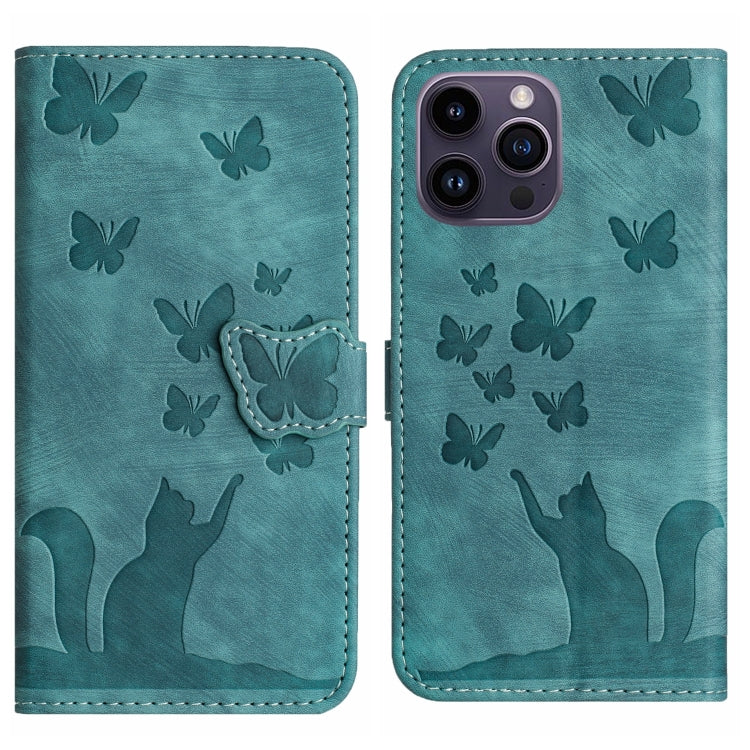 Custodia per cellulare in pelle con stampa a farfalla con gatto, For iPhone 14 Plus, For iPhone 14, For iPhone 14 Pro, For iPhone 14 Pro Max