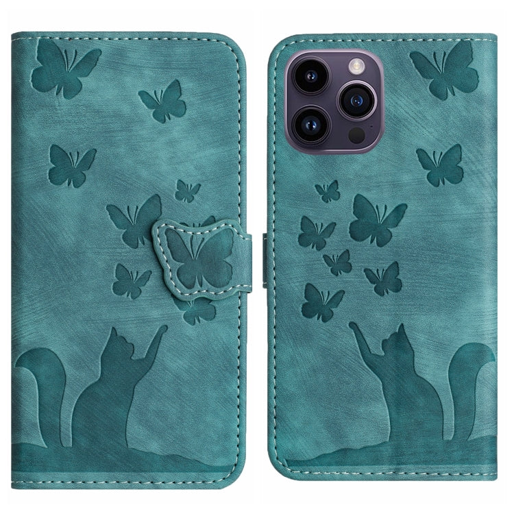 Custodia per cellulare in pelle con stampa a farfalla con gatto, For iPhone 13 mini, For iPhone 12 / 12 Pro, For iPhone 12 Pro Max, For iPhone 12 mini