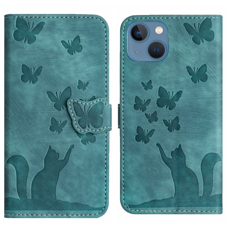 Custodia per cellulare in pelle con stampa a farfalla con gatto, For iPhone 13 mini, For iPhone 12 / 12 Pro, For iPhone 12 Pro Max, For iPhone 12 mini