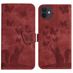 Custodia per cellulare in pelle con stampa a farfalla con gatto, For iPhone 11 Pro Max, For iPhone 11, For iPhone 11 Pro, For iPhone X / XS