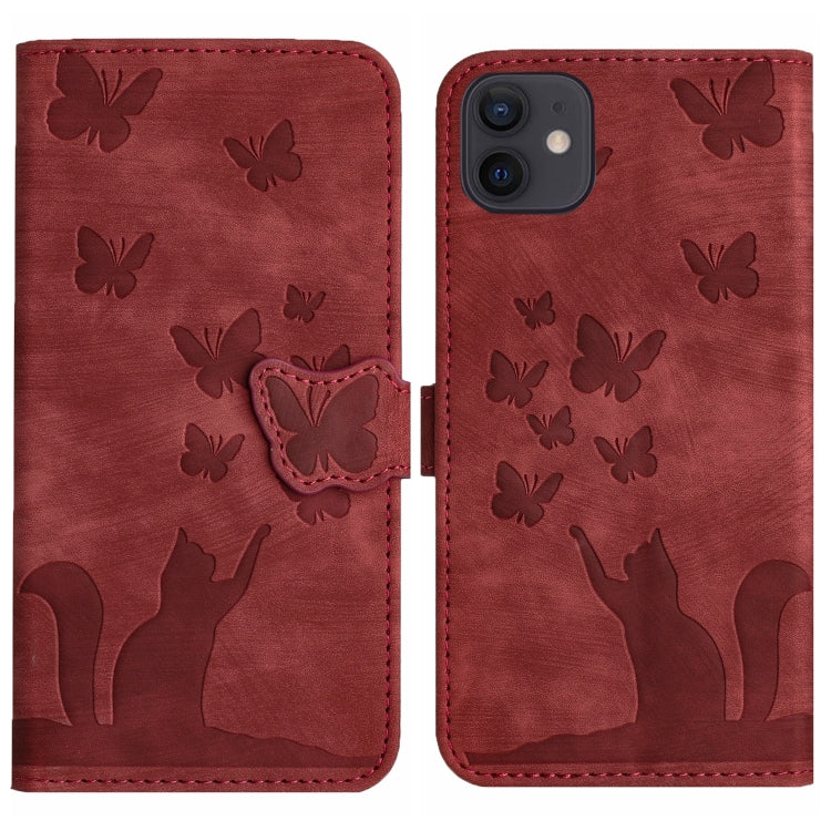 Custodia per cellulare in pelle con stampa a farfalla con gatto, For iPhone 11 Pro Max, For iPhone 11, For iPhone 11 Pro, For iPhone X / XS