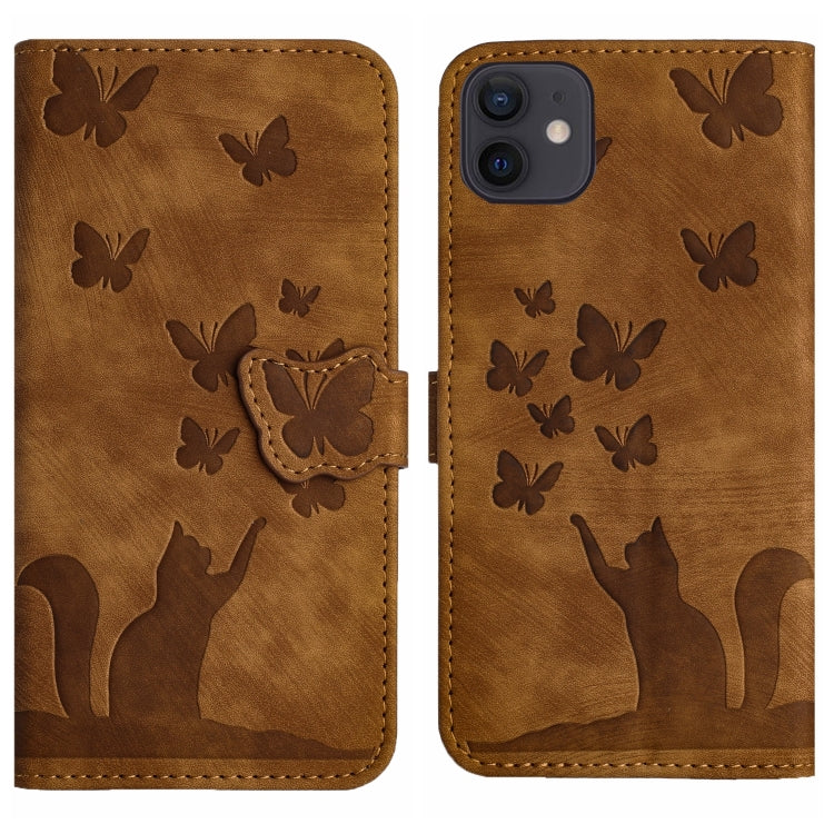 Custodia per cellulare in pelle con stampa a farfalla con gatto, For iPhone 11 Pro Max, For iPhone 11, For iPhone 11 Pro, For iPhone X / XS