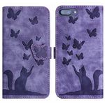 Custodia per cellulare in pelle con stampa a farfalla con gatto, For iPhone XR, For iPhone XS Max, For iPhone 8 Plus / 7 Plus
