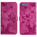 Custodia per cellulare in pelle con stampa a farfalla con gatto, For iPhone XR, For iPhone XS Max, For iPhone 8 Plus / 7 Plus