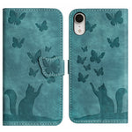 Custodia per cellulare in pelle con stampa a farfalla con gatto, For iPhone XR, For iPhone XS Max, For iPhone 8 Plus / 7 Plus