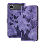 Custodia per cellulare in pelle con stampa a farfalla con gatto, For iPhone 17 Pro Max, For iPhone 17 Pro, For iPhone 17, For iPhone Air