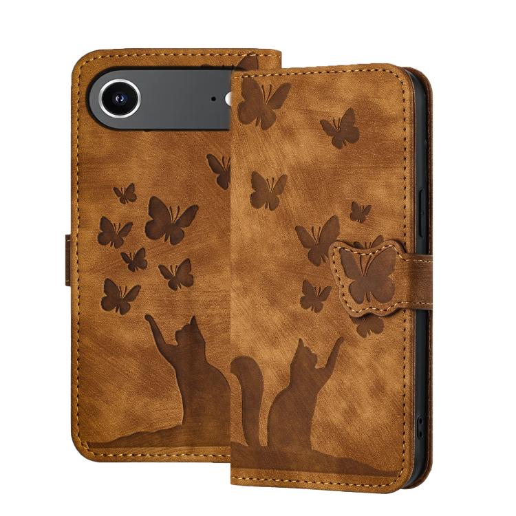 Custodia per cellulare in pelle con stampa a farfalla con gatto, For iPhone 17 Pro Max, For iPhone 17 Pro, For iPhone 17, For iPhone Air