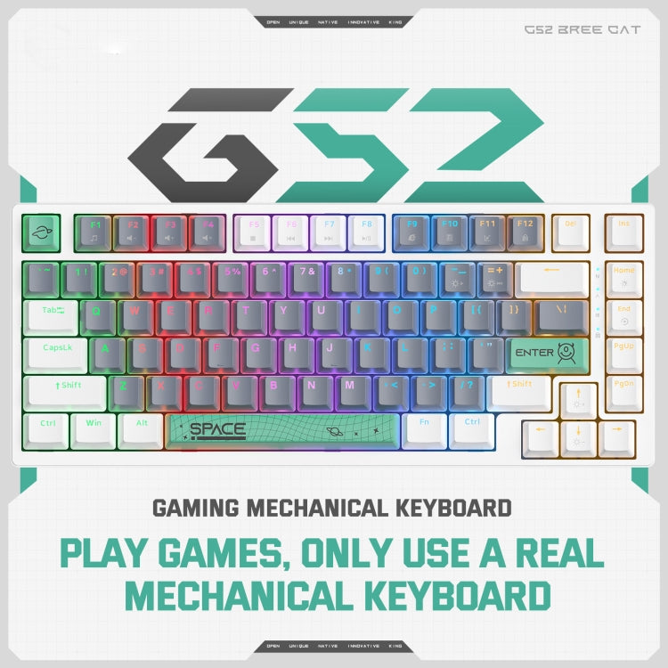 ONIKUMA G52 Tastiera meccanica RGB 82 tasti USB-C