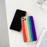 Custodia silicone liquido arcobaleno per iPhone 11, 11 Pro, 11 Pr