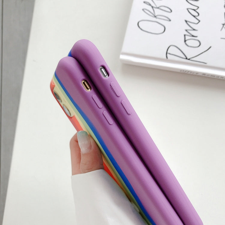 Custodia silicone liquido arcobaleno per iPhone 11, 11 Pro, 11 Pr