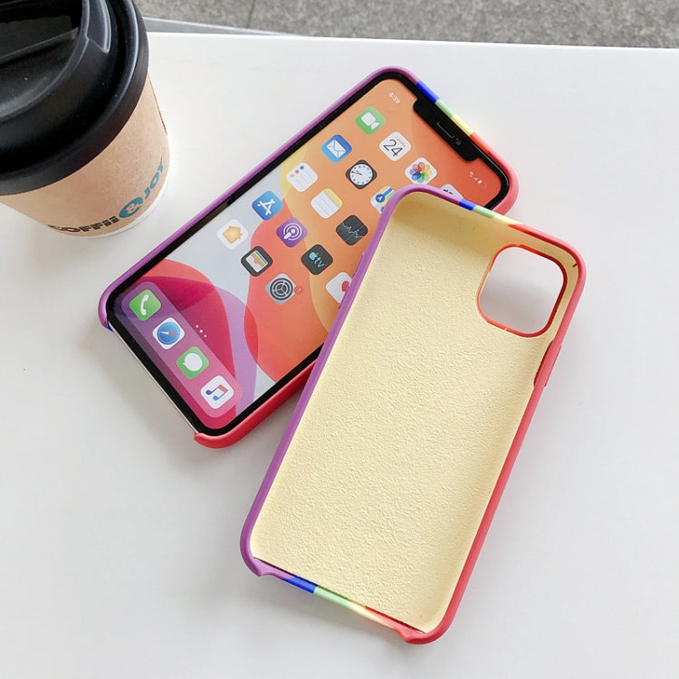 Custodia silicone liquido arcobaleno per iPhone 11, 11 Pro, 11 Pr