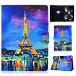 Custodia in pelle flip per iPad con slot carte