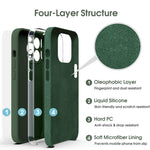 Custodia per telefono antiurto in silicone liquido in microfibra, For iPhone 13 Pro, For iPhone 13, For iPhone 12, For iPhone 12 Pro Max