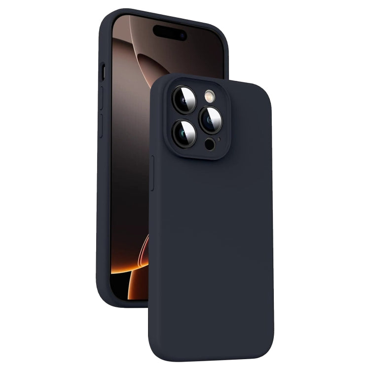 Custodia per telefono antiurto in silicone liquido in microfibra, For iPhone 17 Pro Max, For iPhone 17 Pro, For iPhone 17, For iPhone 16 Pro Max