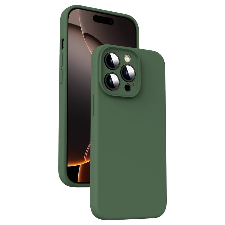 Custodia per telefono antiurto in silicone liquido in microfibra, For iPhone 16 Pro, For iPhone 16 Plus, For iPhone 16, For iPhone 15 Pro Max
