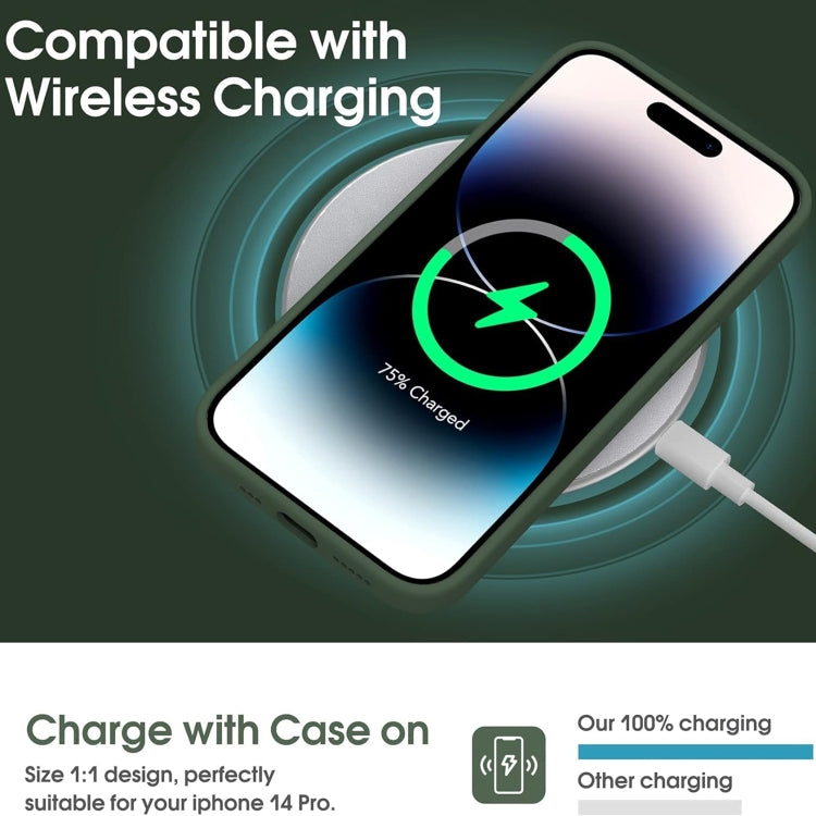 Custodia per telefono antiurto in silicone liquido in microfibra, For iPhone 16 Pro, For iPhone 16 Plus, For iPhone 16, For iPhone 15 Pro Max