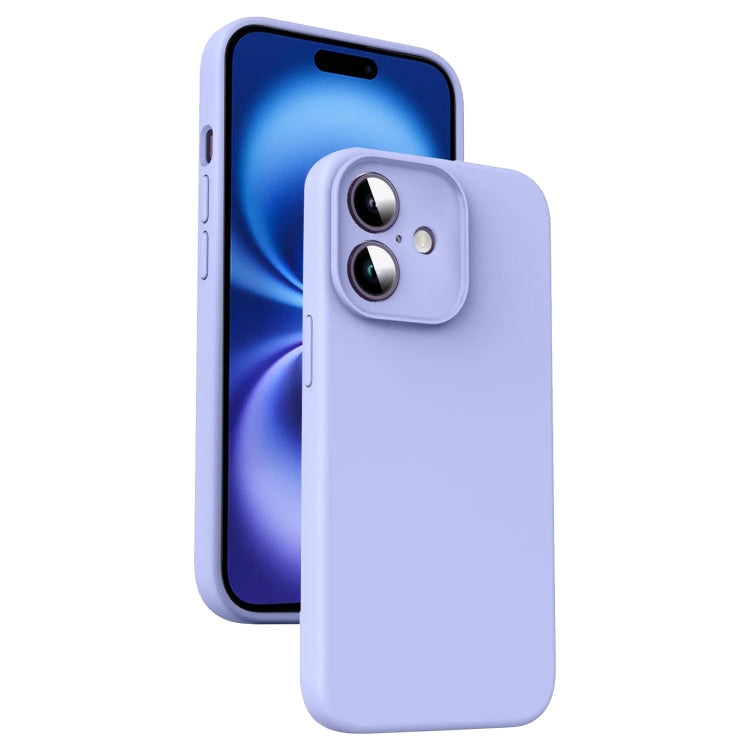 Custodia per telefono antiurto in silicone liquido in microfibra, For iPhone 16 Pro, For iPhone 16 Plus, For iPhone 16, For iPhone 15 Pro Max