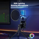 Microfono da tavolo Yanmai X1R con luce RGB USB