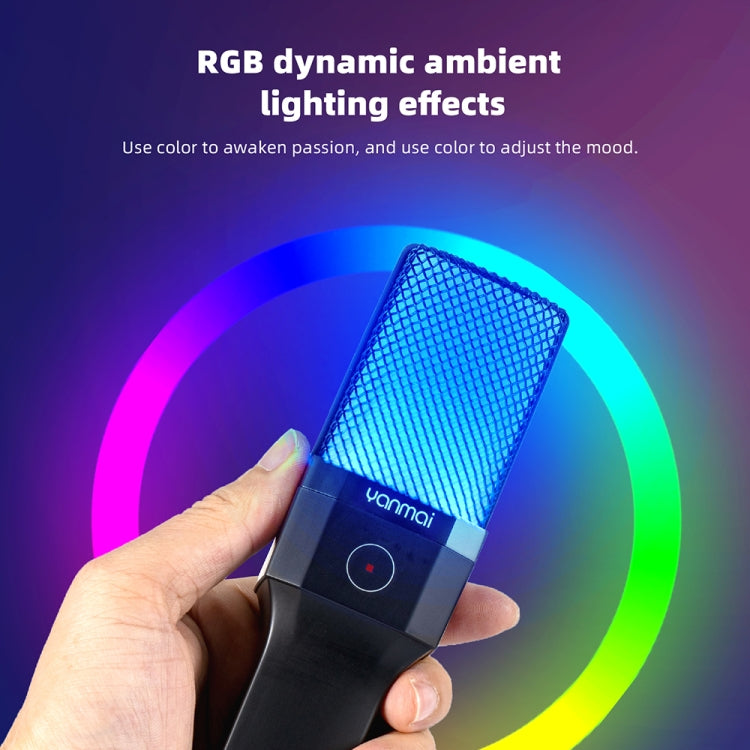 Microfono da tavolo Yanmai X1R con luce RGB USB
