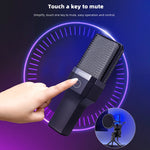 Microfono da tavolo Yanmai X1R con luce RGB USB