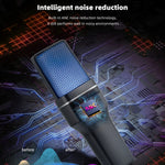 Microfono da tavolo wireless Yanmai SF-777W con luce RGB