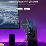 Microfono da tavolo wireless Yanmai SF-777W con luce RGB