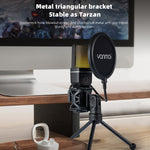 Microfono da tavolo wireless Yanmai SF-777W con luce RGB