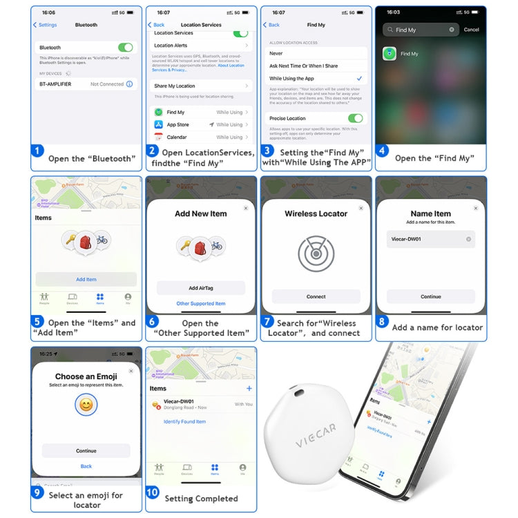 Localizzatore wireless anti-smarrimento chiavi auto compatibile A