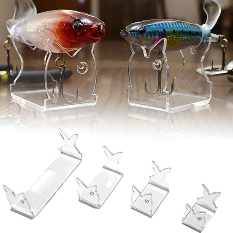 Set 4 espositori acrilici per esche da pesca 12.5x8.5cm
