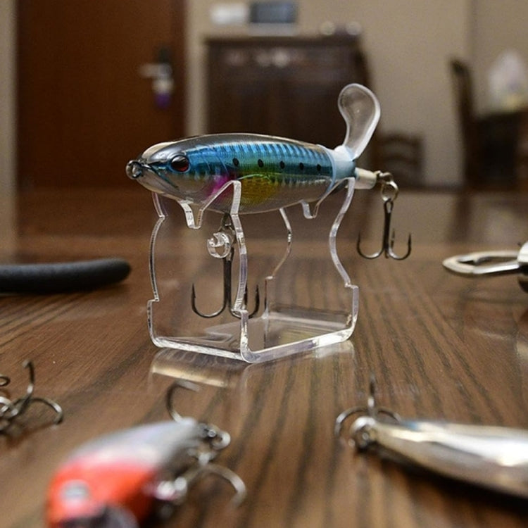 Set 4 espositori acrilici per esche da pesca 12.5x8.5cm