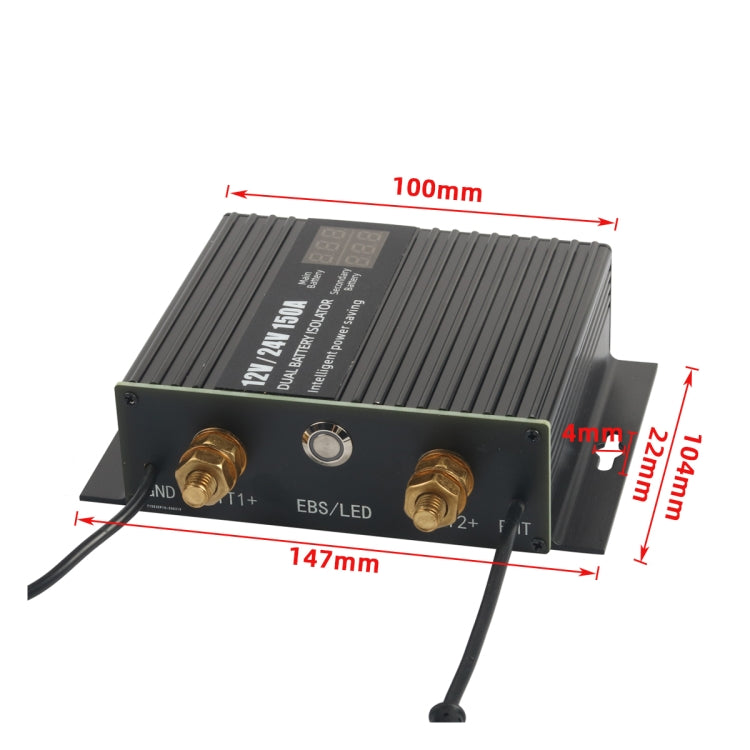 Controller isolamento doppia batteria 12V 150A per auto e yacht