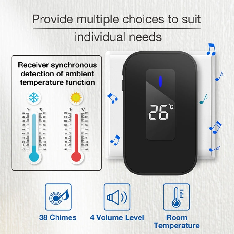 Cercapersone wireless con display digitale temperatura e volume
