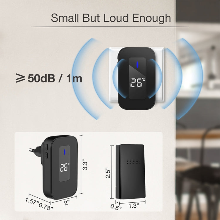 Cercapersone wireless con display digitale temperatura e volume