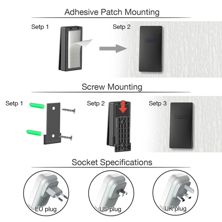 Cercapersone wireless con display digitale temperatura e volume