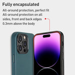 Custodia in PU con grana di agnello per iPhone 15