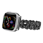 Cinturino per orologio in metallo con diamanti incrociati con cuori, For Apple Watch Series 5 44mm, For Apple Watch Series 5 40mm, For Apple Watch Series 4 44mm, For Apple Watch Series 4 40mm