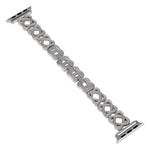 Cinturino per orologio in metallo con diamanti incrociati con cuori, For Apple Watch Series 5 44mm, For Apple Watch Series 5 40mm, For Apple Watch Series 4 44mm, For Apple Watch Series 4 40mm