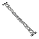 Cinturino per orologio in metallo con diamanti incrociati con cuori, For Apple Watch Series 5 44mm, For Apple Watch Series 5 40mm, For Apple Watch Series 4 44mm, For Apple Watch Series 4 40mm