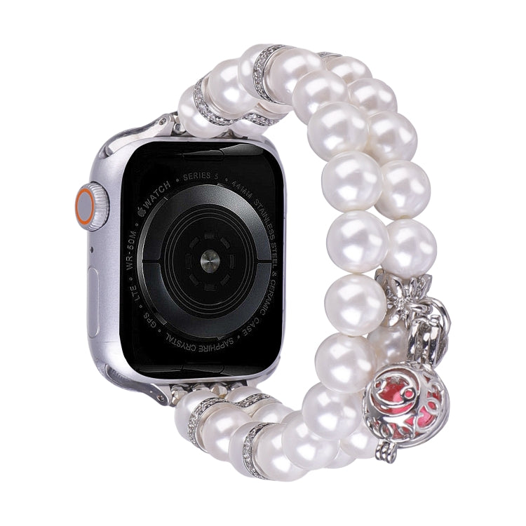 Cinturino per orologio con braccialetto di perle a doppia fila di perline, For Apple Watch SE 2022 40mm, For Apple Watch SE 2022 44mm, For Apple Watch Series 7 41mm, For Apple Watch Series 7 45mm, For Apple Watch SE 40mm, For Apple Watch SE 44mm       ...