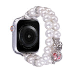 Cinturino per orologio con braccialetto di perle a doppia fila di perline, For Apple Watch Series 5 44mm, For Apple Watch Series 5 40mm, For Apple Watch Series 4 44mm, For Apple Watch Series 4 40mm, For Apple Watch Series 3 38mm                        ...