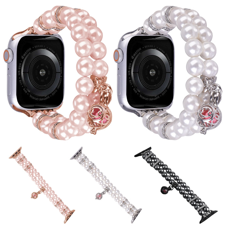 Cinturino per orologio con braccialetto di perle a doppia fila di perline, For Apple Watch SE 2022 40mm, For Apple Watch SE 2022 44mm, For Apple Watch Series 7 41mm, For Apple Watch Series 7 45mm, For Apple Watch SE 40mm, For Apple Watch SE 44mm       ...