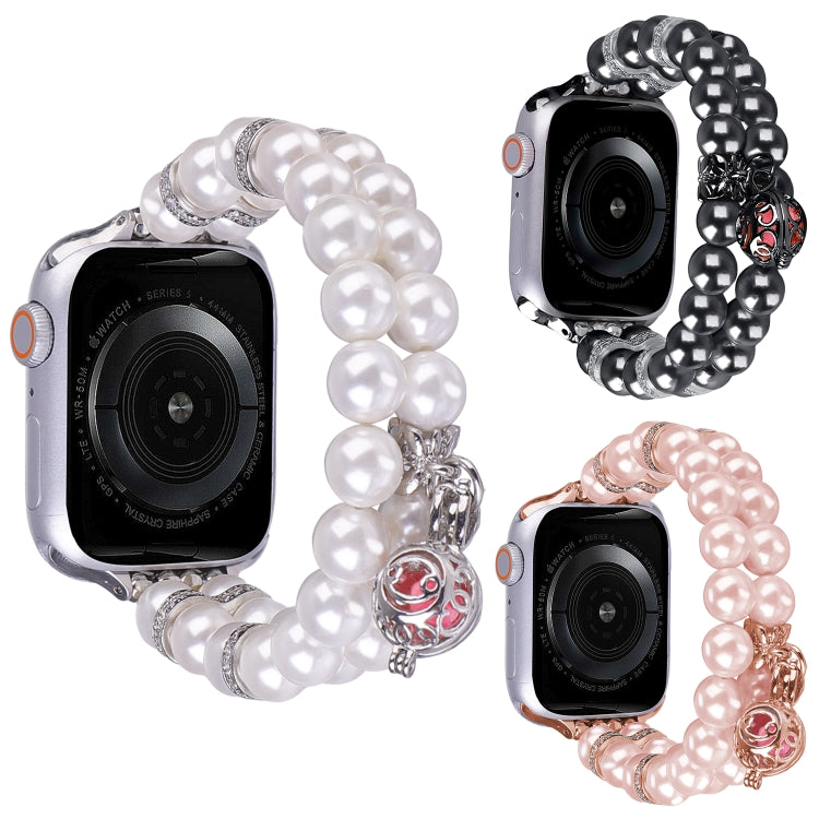 Cinturino per orologio con braccialetto di perle a doppia fila di perline, For Apple Watch Series 5 44mm, For Apple Watch Series 5 40mm, For Apple Watch Series 4 44mm, For Apple Watch Series 4 40mm, For Apple Watch Series 3 38mm                        ...